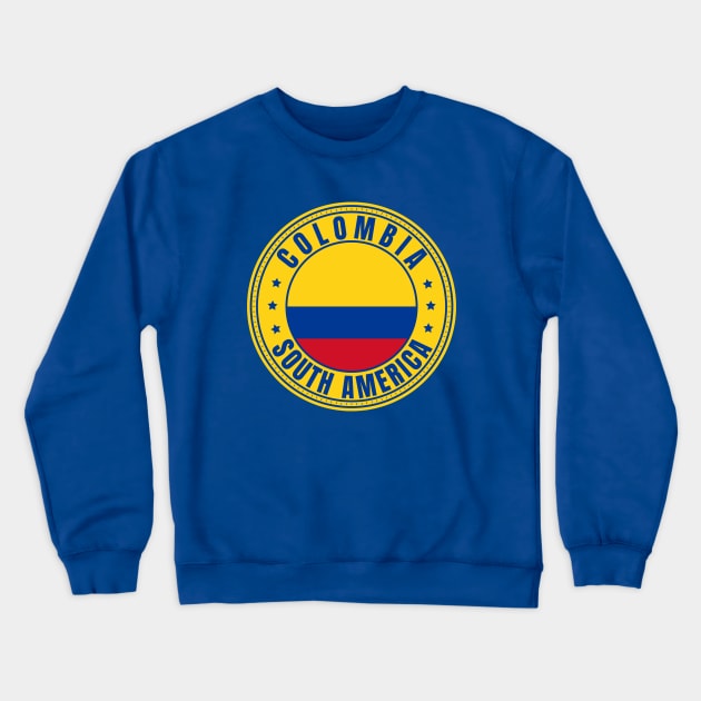 Colombia South America Crewneck Sweatshirt by footballomatic